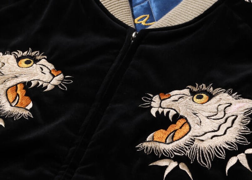 テーラー東洋スカジャン 別珍 Velveteen Souvenir Jacket“WHITE