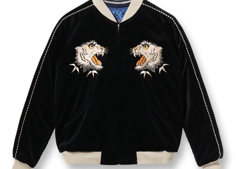 テーラー東洋スカジャン 別珍 Velveteen Souvenir Jacket“WHITE