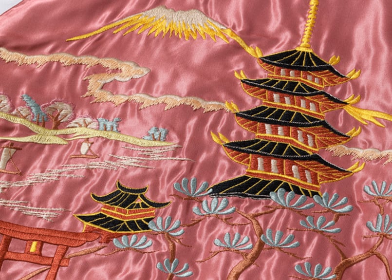 テーラー東洋スカジャン ACETATE SOUVENIR JACKET “WHITE DRA