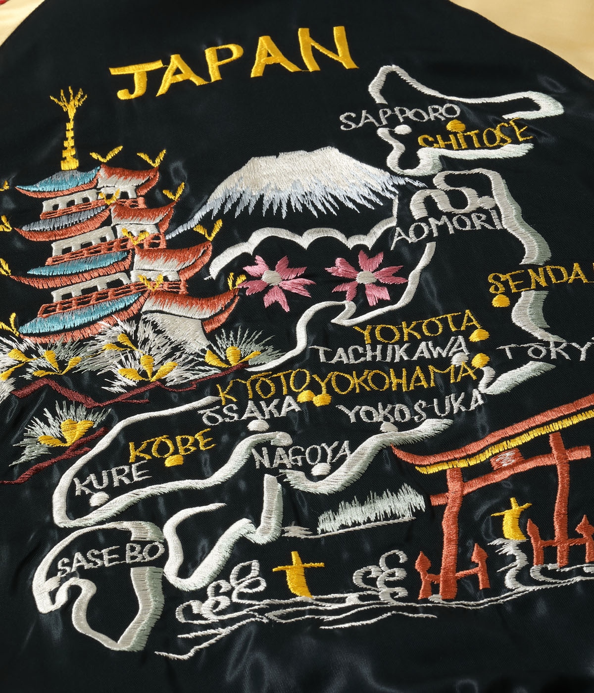 テーラー東洋スカジャン ACETATE SOUVENIR JACKET “JAPAN MAP