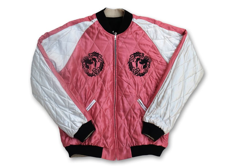 テーラー東洋 別珍キルティングスカジャン 白虎×風景 横須賀 MIKASA