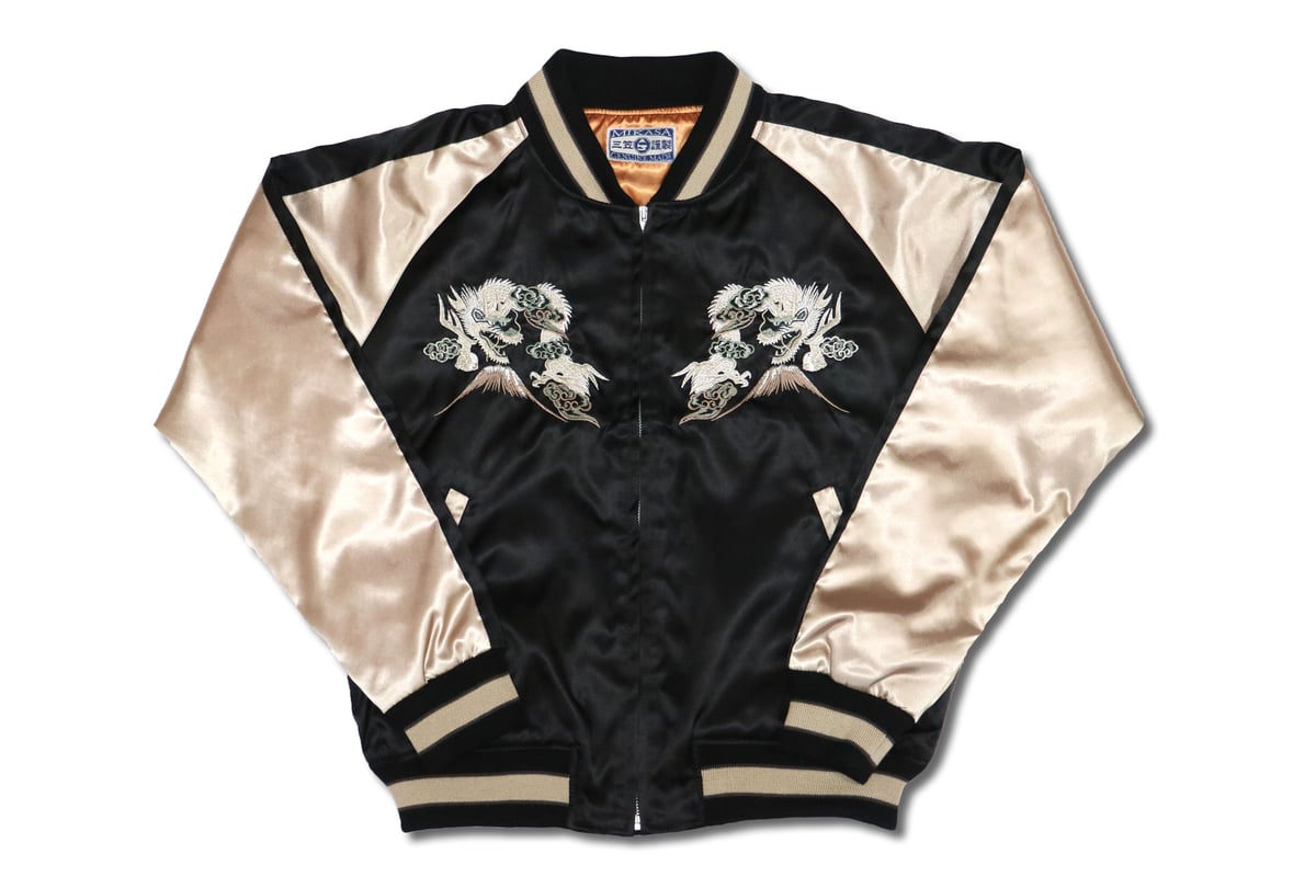 三笠謹製 オリジナルスカジャン 花龍 薄手 日本製 横須賀 ドブ板通り