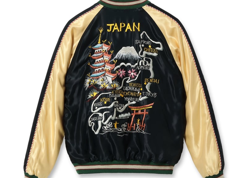 テーラー東洋スカジャン ACETATE SOUVENIR JACKET “JAPAN MAP