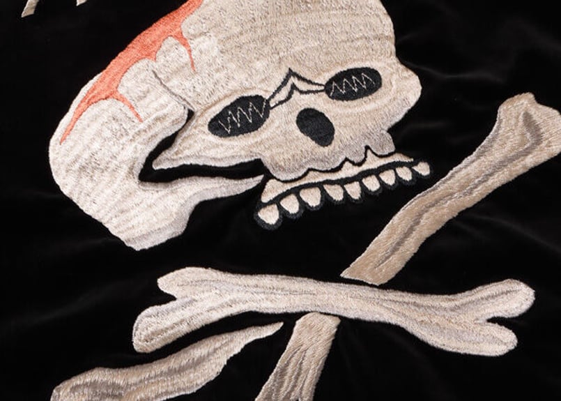 港商スカジャン Velveteen × Acetate Souvenir Jacket “K