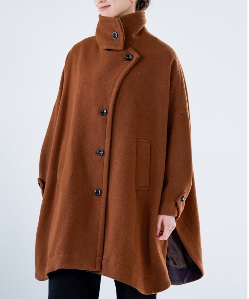 Lallia Mu 25AW】2514141 スタンドカラーフレアコート | selects