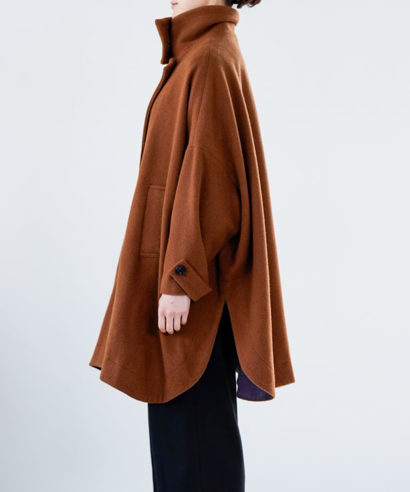 Lallia Mu 25AW】2514141 スタンドカラーフレアコート | selects