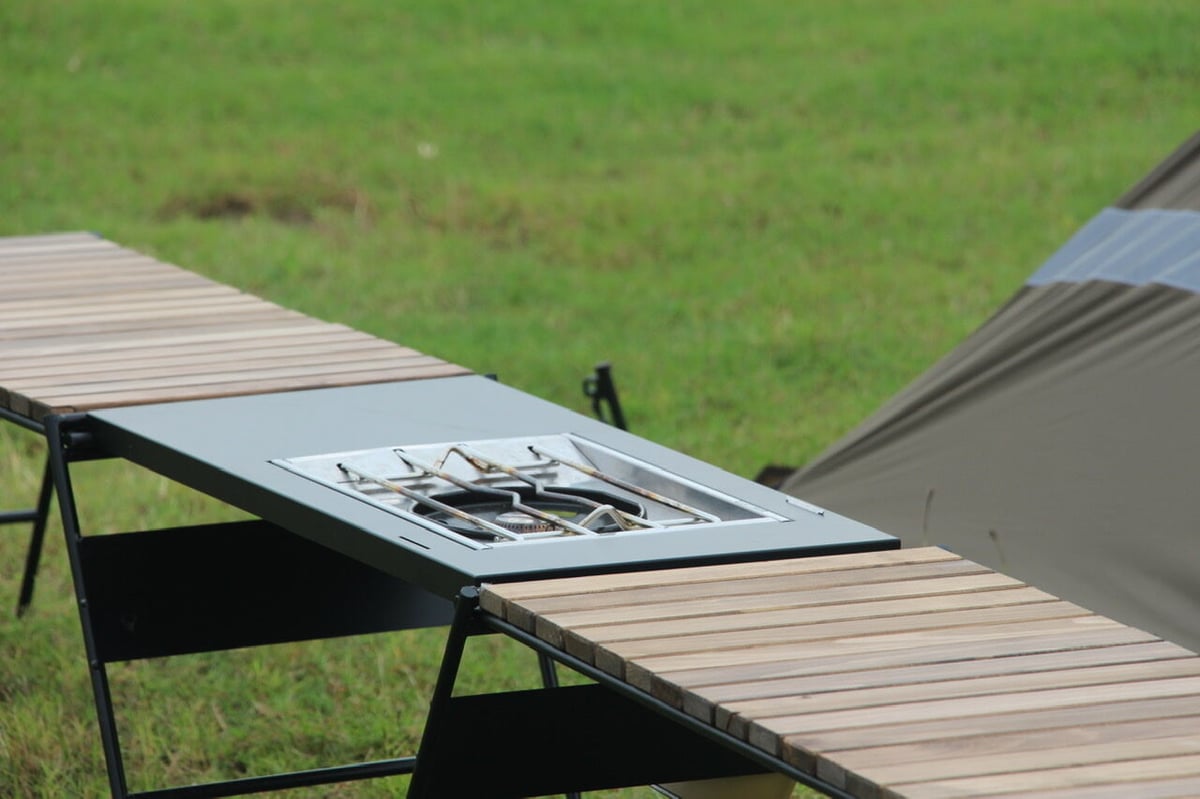 キッチン&テーブル連結用ブラックプレート | アイアン工房 CAMP SHOP