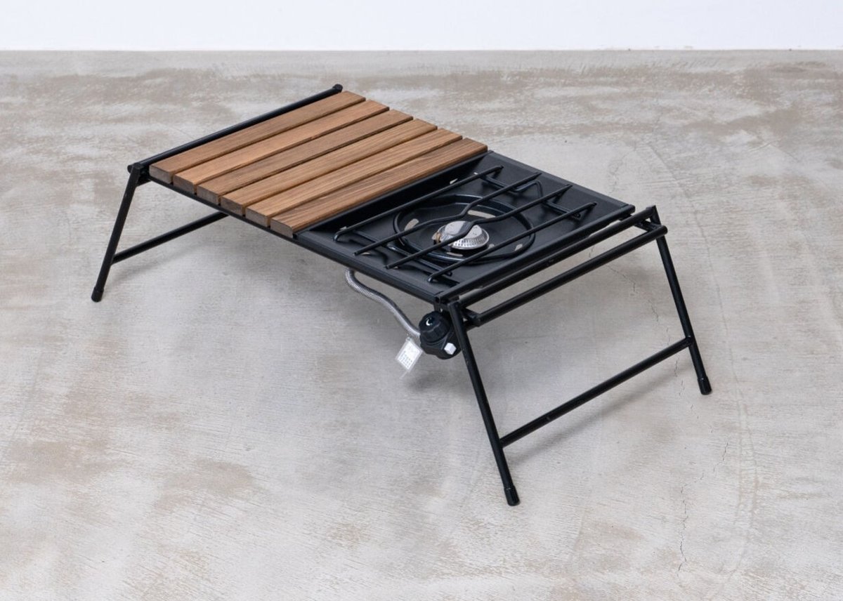 アイアン工房テーブル(細板)ブラックマルチプレート付き 【公式通販】