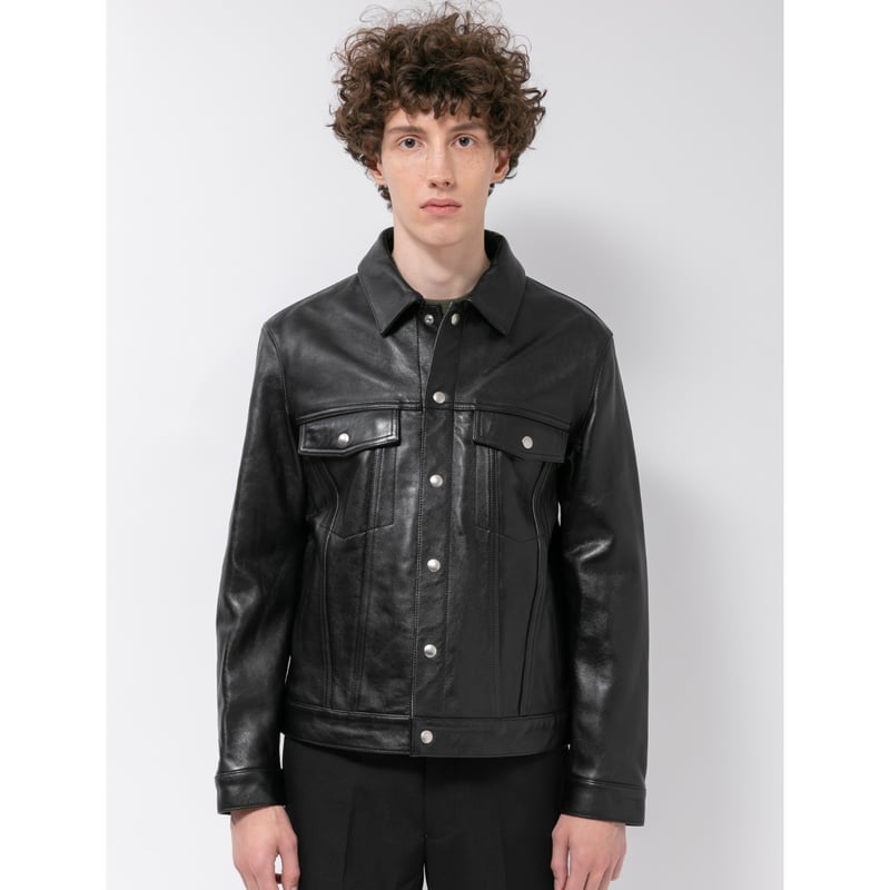 beautiful people vintage leather jean jacket |