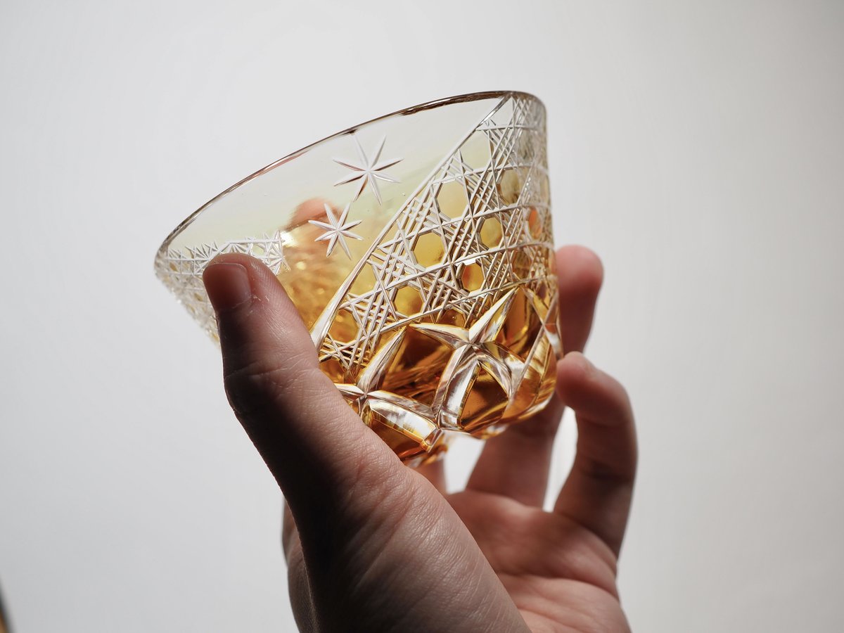 切子小鉢 透華 アンバー | ともきりこ TOMOKIRIKO