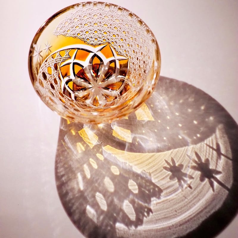 切子小鉢 透華 アンバー | ともきりこ TOMOKIRIKO