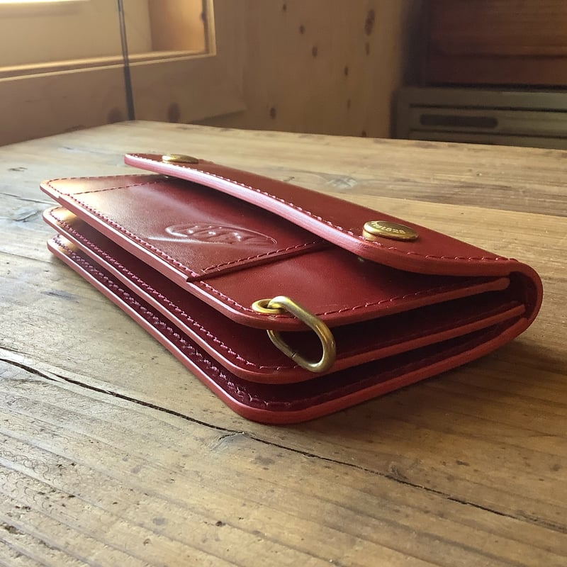 ルガトショルダー赤 トラッカーウォレット | keywest828