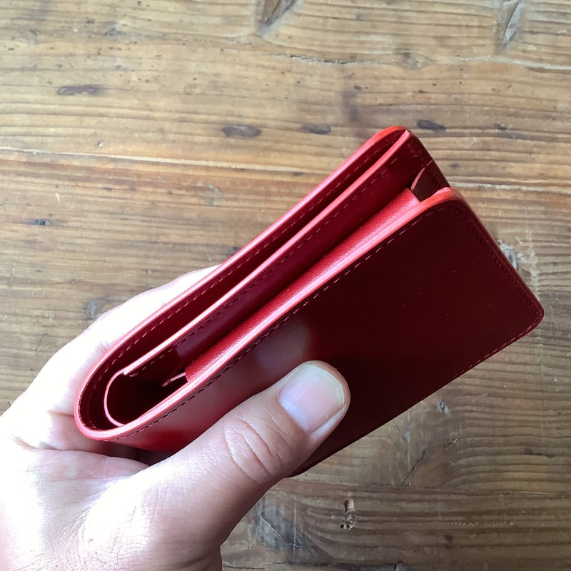 ルガトショルダー赤 二つ折り財布 小銭入れあり | keywest828