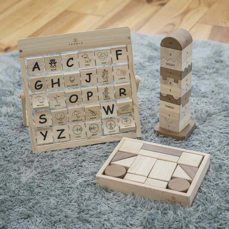 知育セット（積み木セット＋ナンバータワー＋アルファベット） | 木の