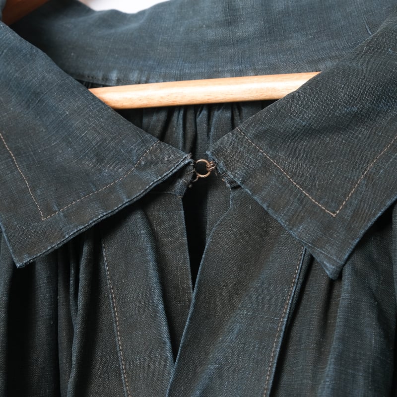 20s France Antique Indigo linen Biaude (Fullop