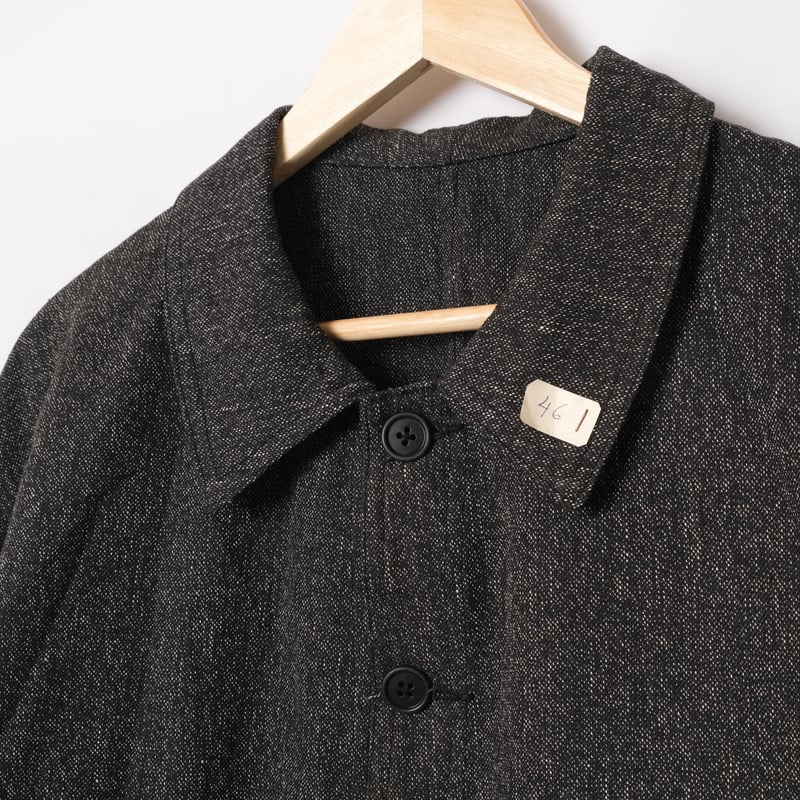 40s France Vintage Black Chambray Work Jacket D