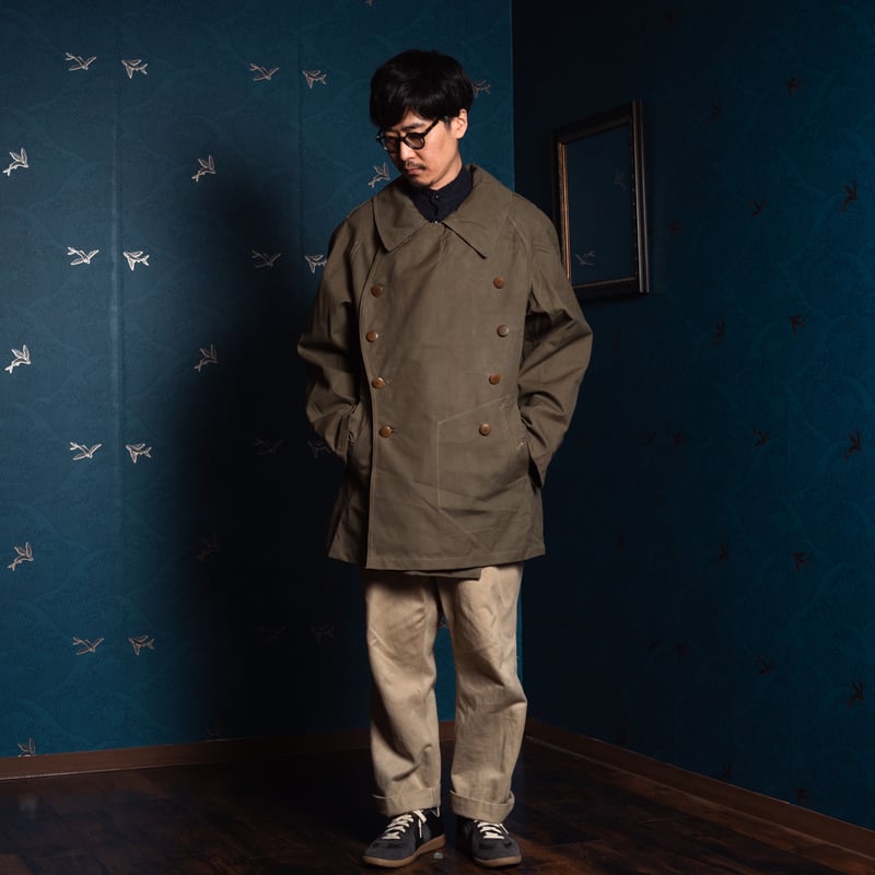 French Army M38 Motorcycle Coat 1st Wood Flat B