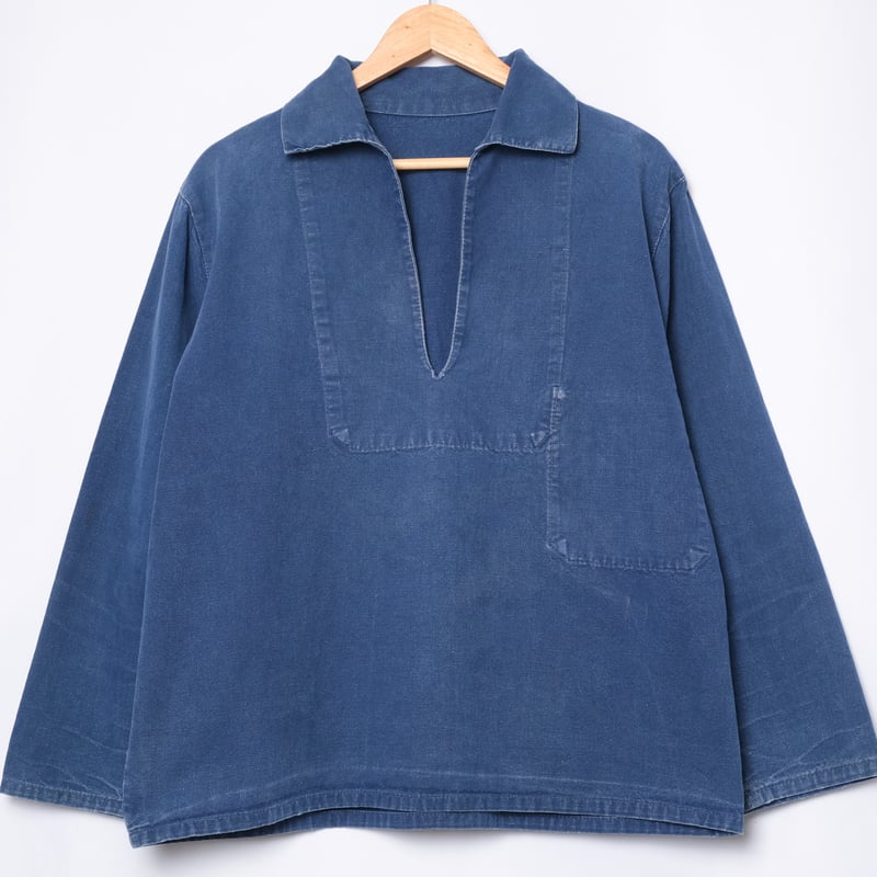 50s France Vintage Indigo Metis(Cotton Linen) F