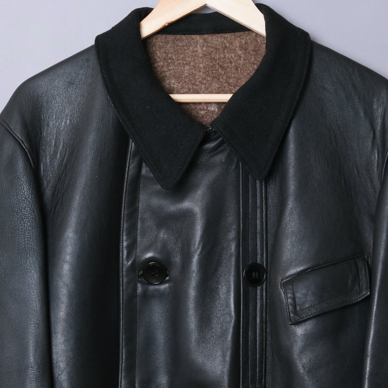 40s-50s French Vintage Leather Jacket (Corbusie