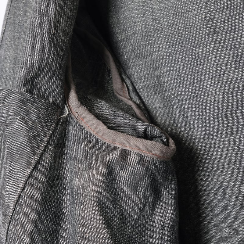 40-50s France Vintage Au Molinel Linen Black Ch