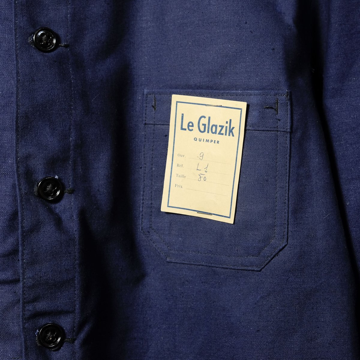 30-40s French Vintage Linen Work Jacket Dead St