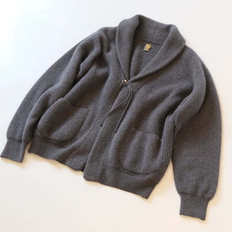 BATONER Men CASHMERE-FOX SHOWL COLOR CARDIGAN