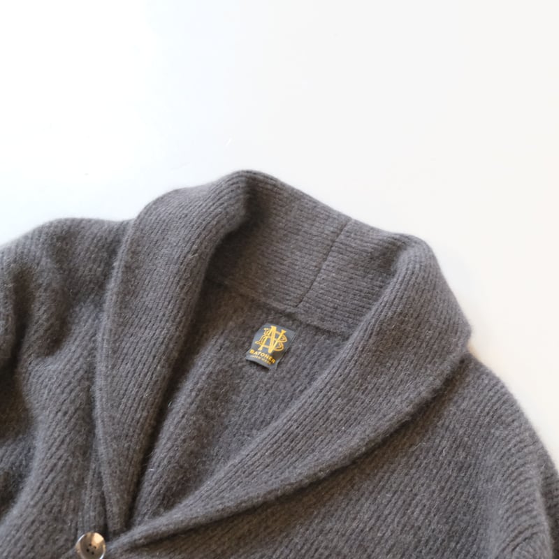 BATONER Men CASHMERE-FOX SHOWL COLOR CARDIGAN