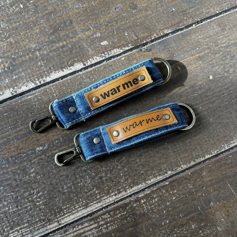 ポストイン配達】warme original デニムリメイクキーチェーン【no