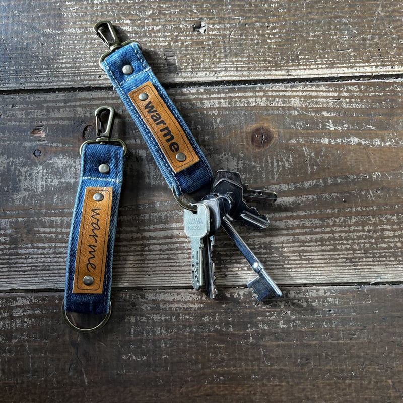 ポストイン配達】warme original デニムリメイクキーチェーン【no