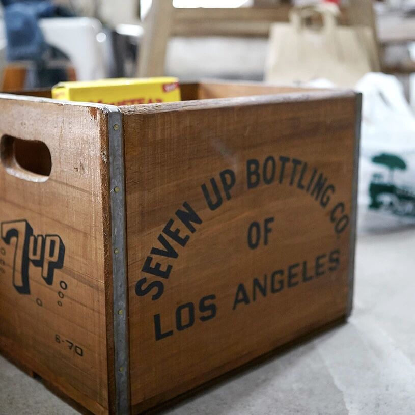 VINTAGE LIKE 7UP WOOD BOX / ウッドボックス / M , L /