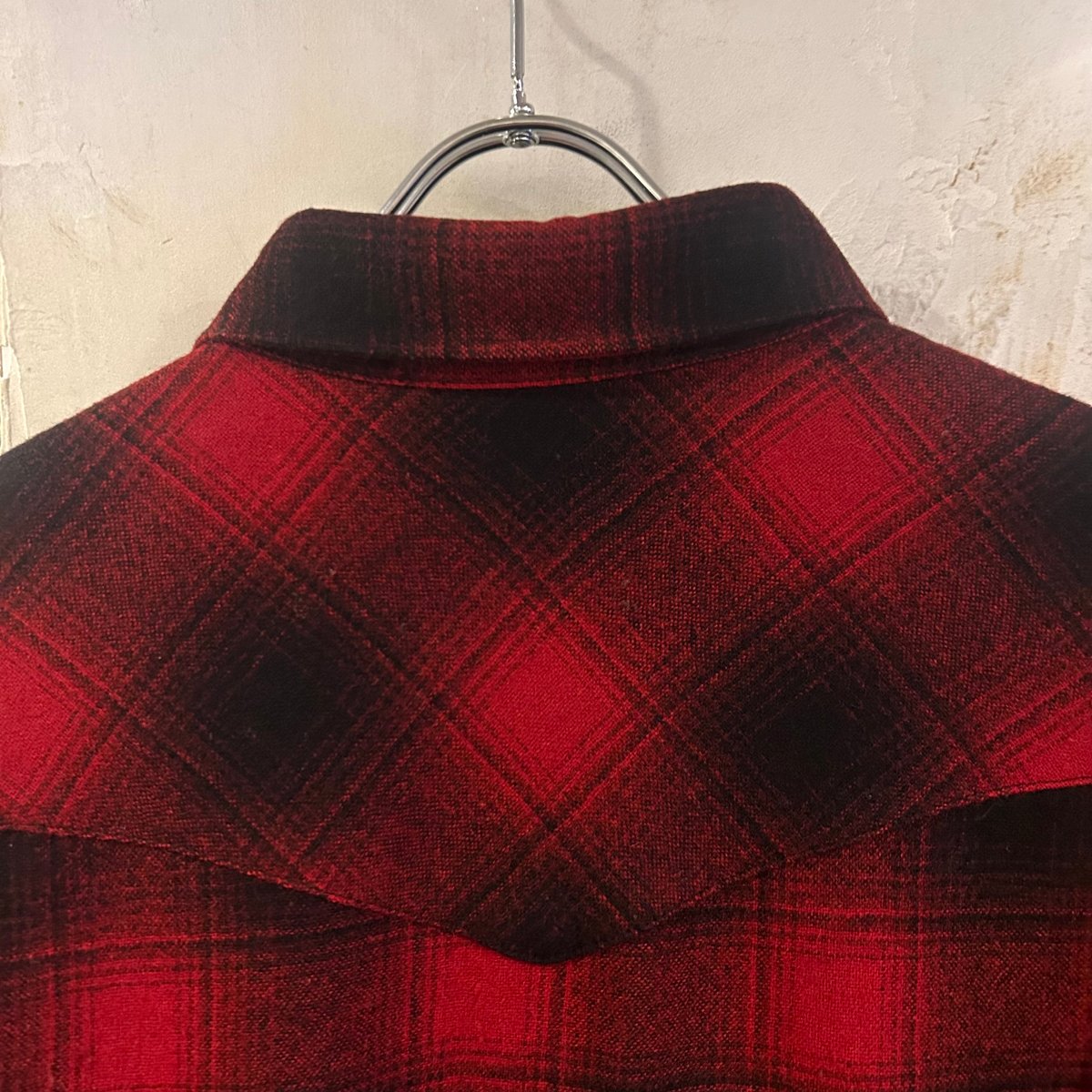 70s PENDLETON ウールチェックシャツ ペンドルトン オンブレチェック