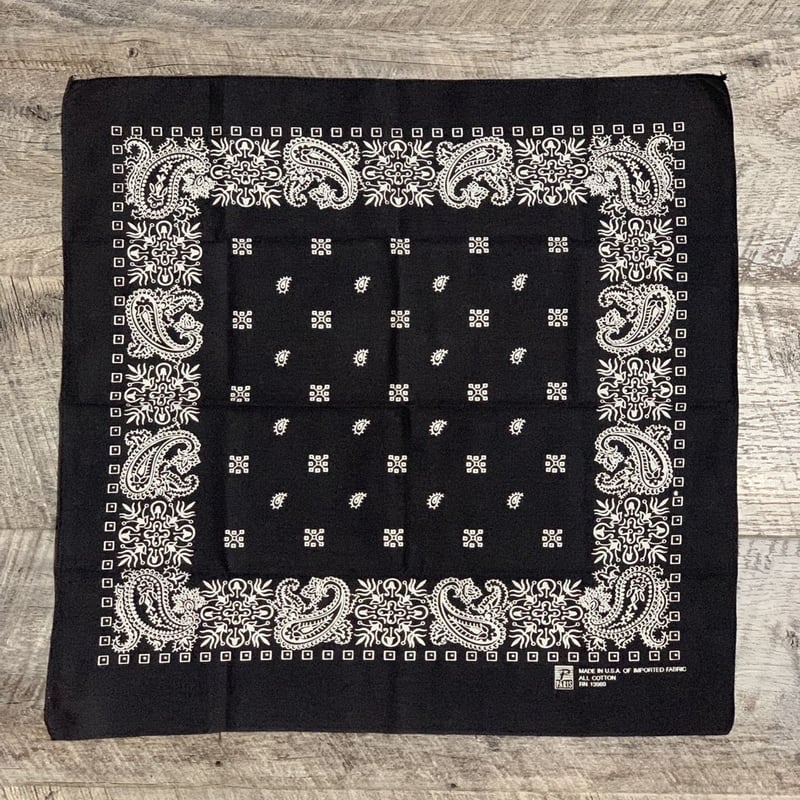 ヴィンテージバンダナ 黒 USA製 | DUFF