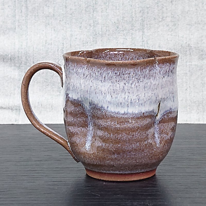 マグカップ丸 輪花ワラ白 くぼみ 1 | 小岱焼 末安窯 〜ONLINE SHOP 〜