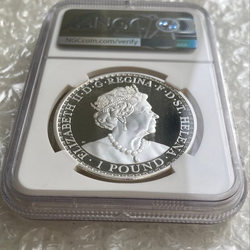 NGC鑑定PF70】 2020年Gilt版 ウナとライオン イギリス領セントヘレナ