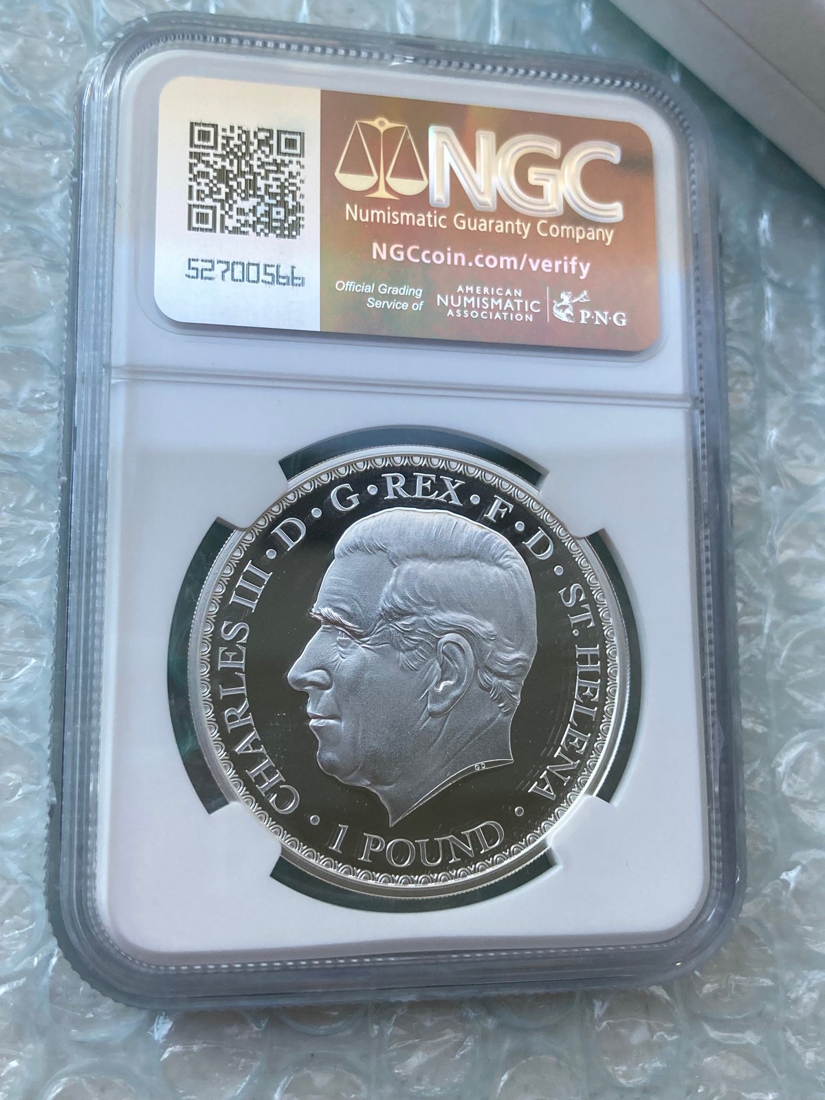 NGC鑑定PF70】2023年Gilt版 ウナとライオン イギリス領セントヘレナ