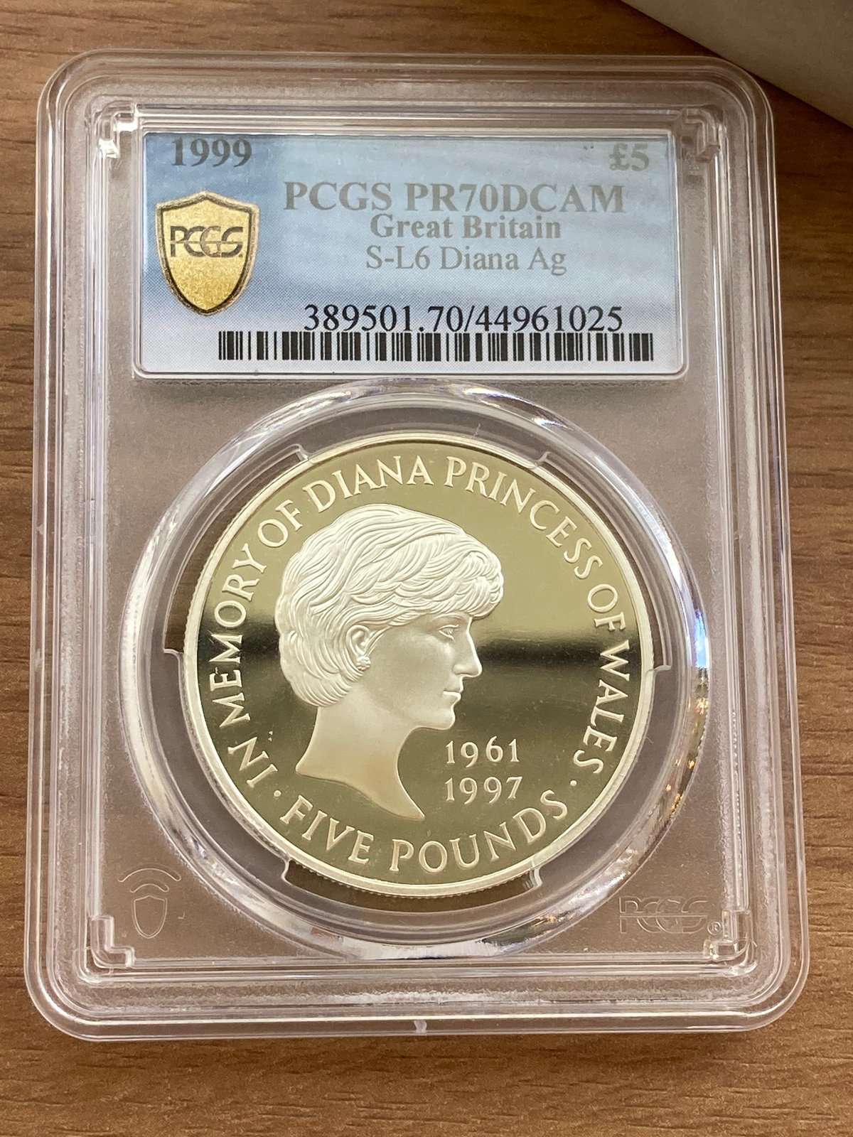 TopPop・最高評価のPCGS鑑定PR70!!】 1999年 ダイアナ妃追悼祈念 5