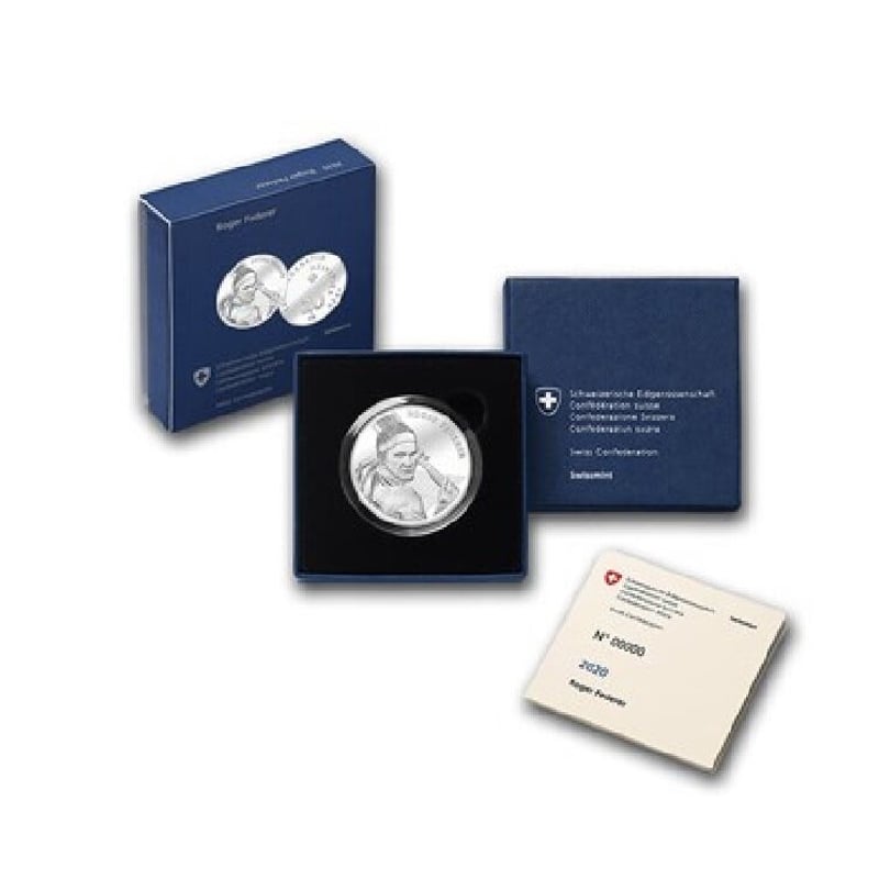 プルーフコイン版】ロジャーフェデラー 銀貨 シルバーコイン スイス