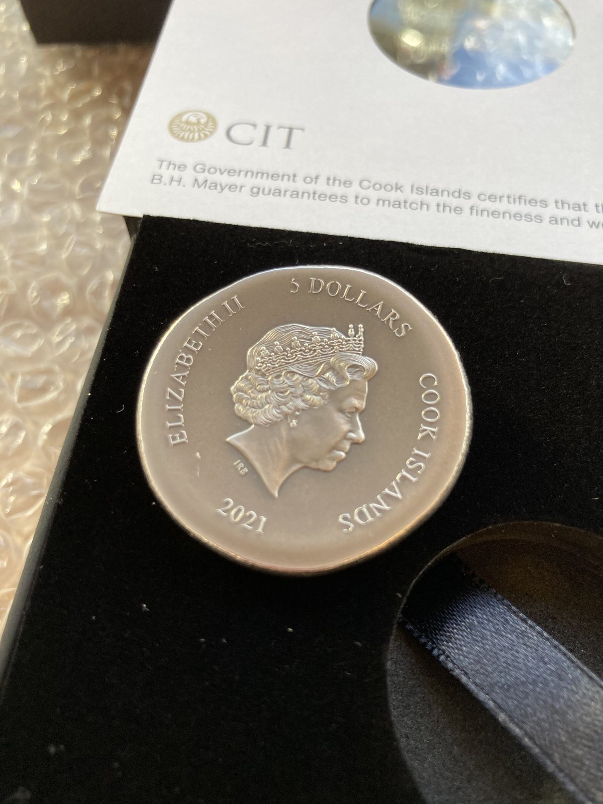 アテネ フクロウ銀貨 $5 1オンス銀貨 クック諸島 アンティーク仕上げ