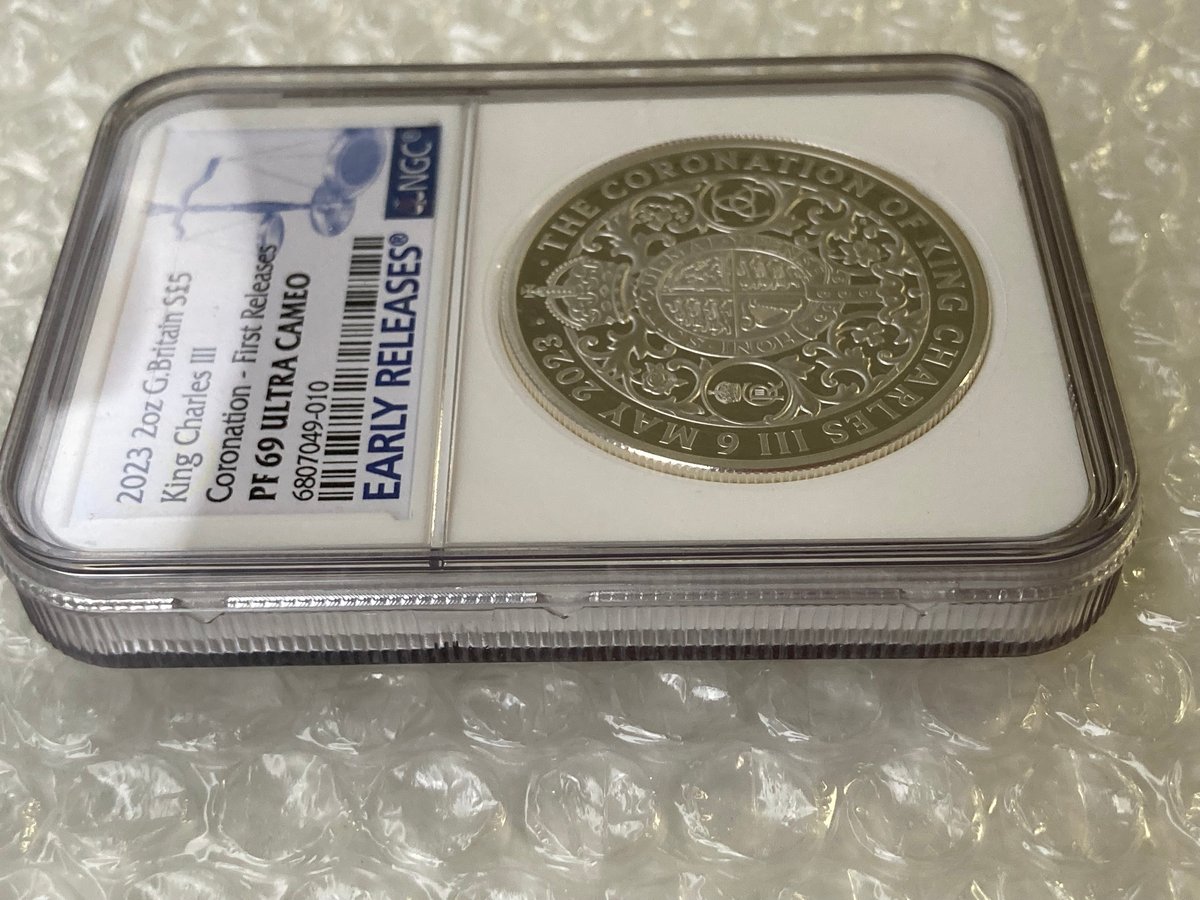 2oz・NGC鑑定PF69+FR 2023年 チャールズ3世 戴冠式記念コイン クラウン