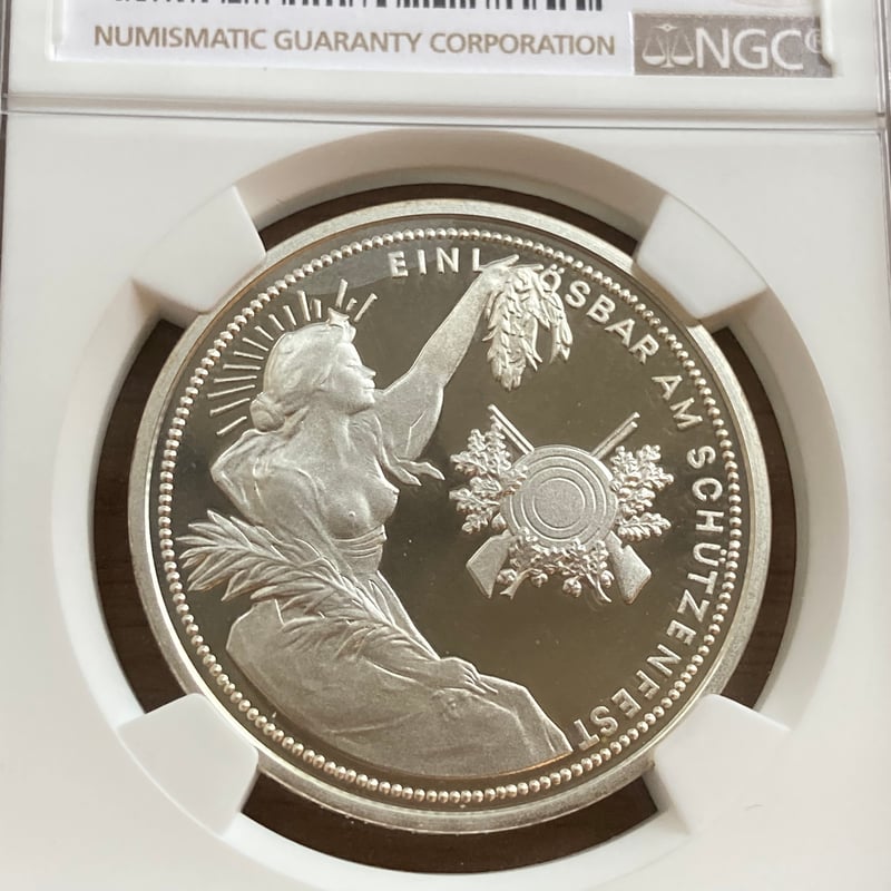 1989年 スイス連邦現代射撃祭記念 ツーク州 50フラン銀貨 シルバー