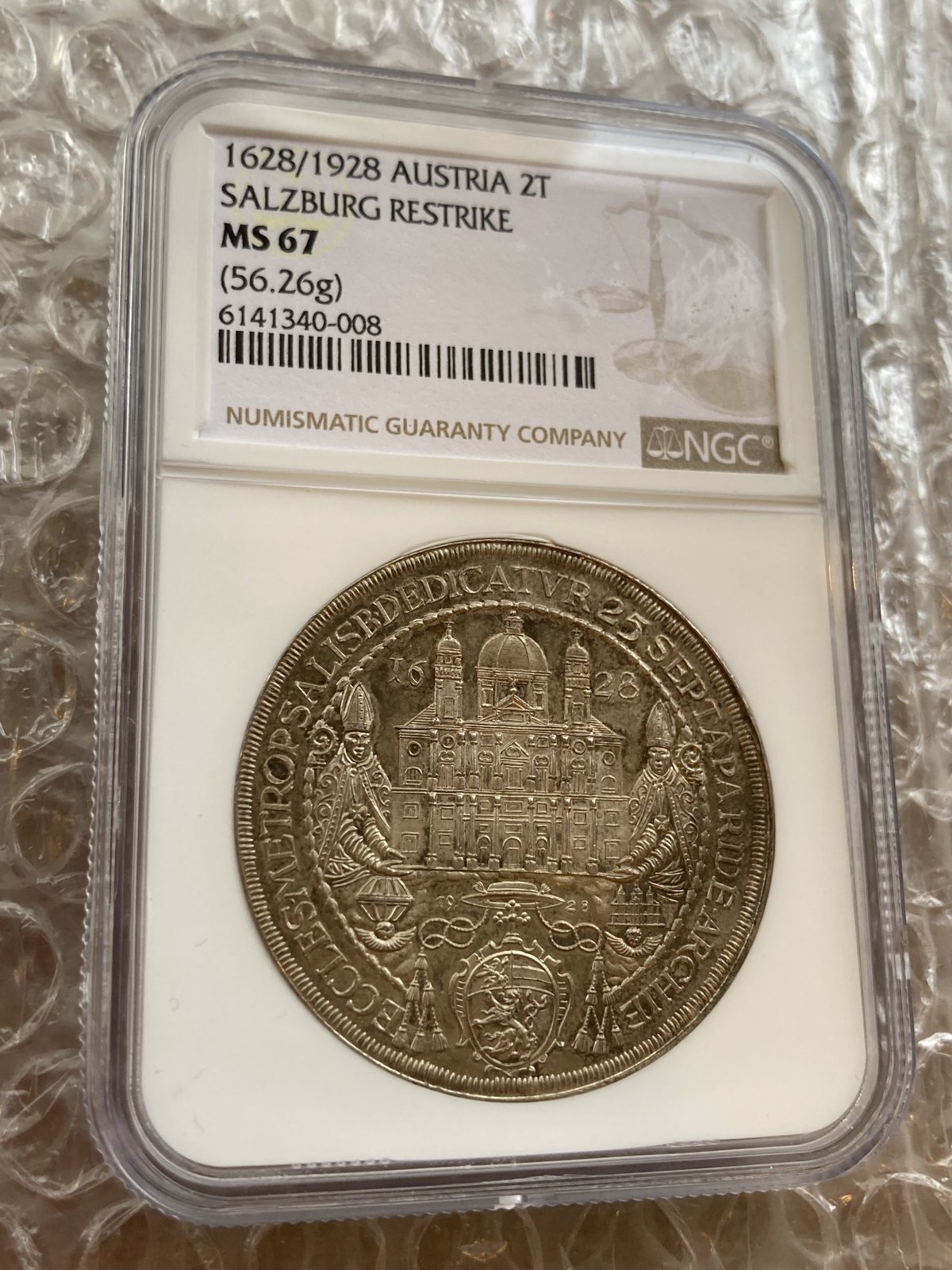 最高鑑定 NGC鑑定MS67】 1928年 オーストリア ザルツブルク大聖堂 奉献