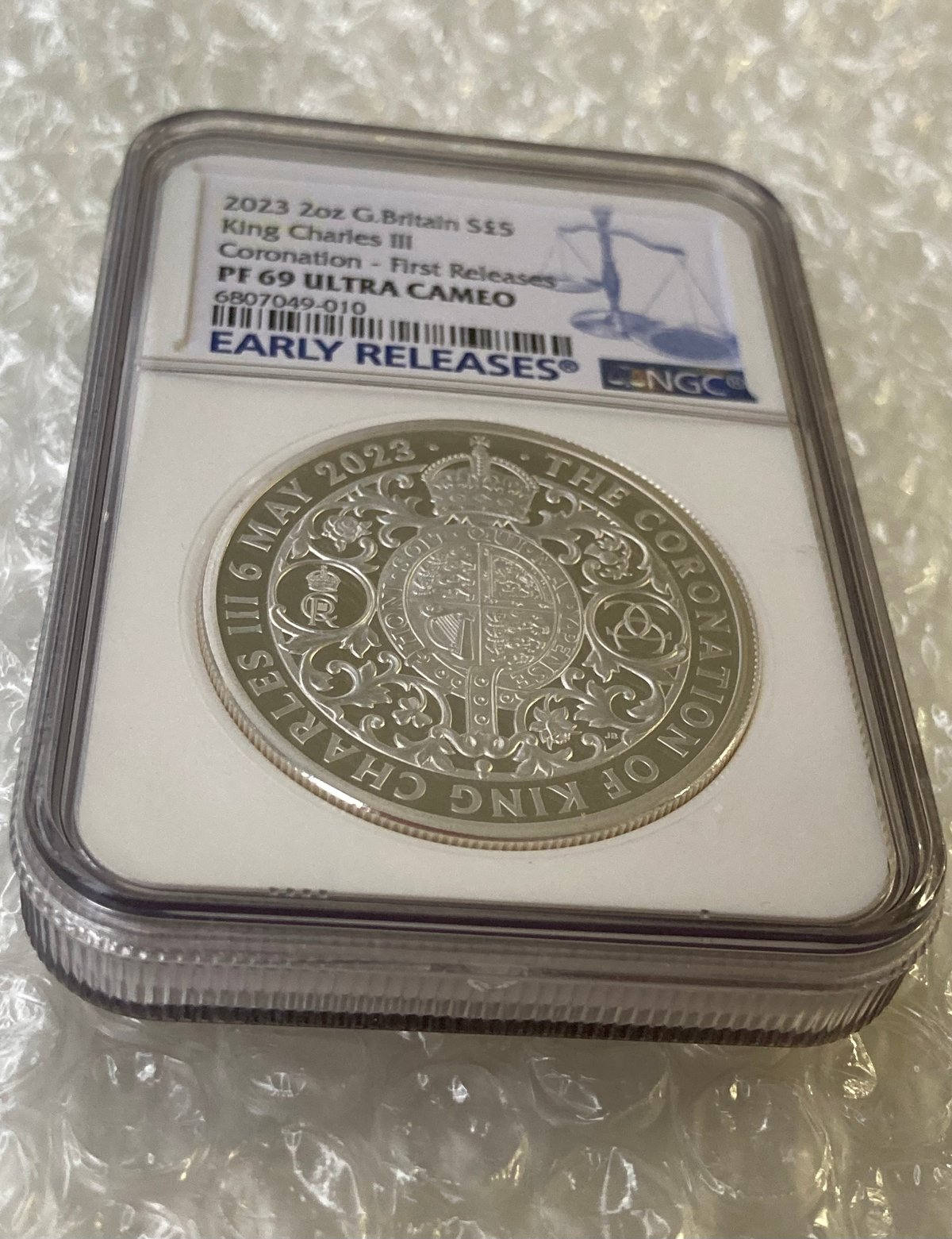2oz・NGC鑑定PF69+FR 2023年 チャールズ3世 戴冠式記念コイン クラウン