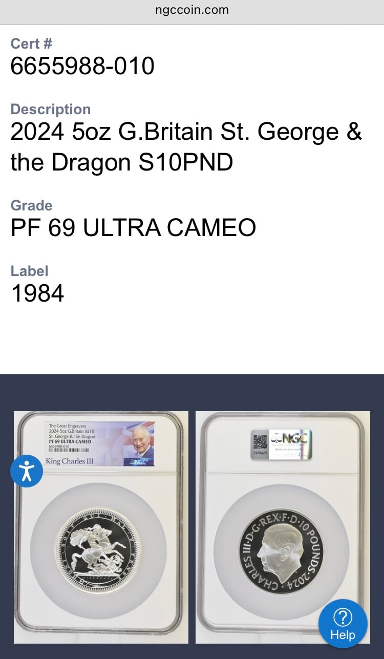 5ozサイズ‼︎ ロイヤルミント ピストルッチ NGC鑑定PF69 2024年 聖