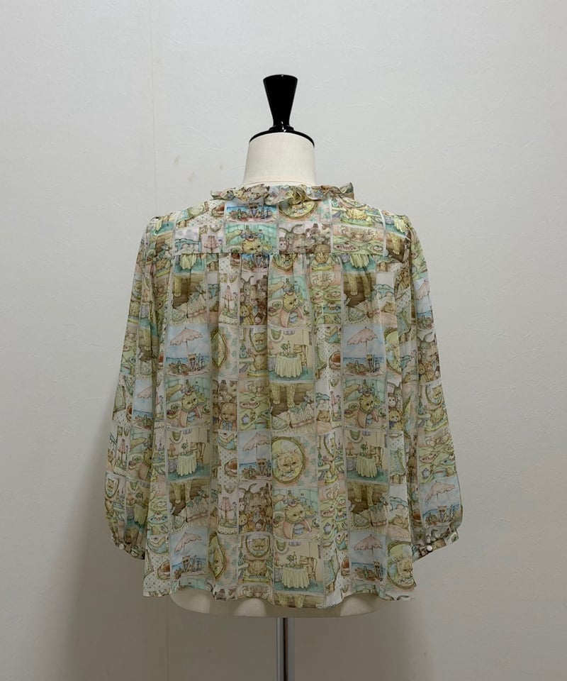 yukiemon】5部袖テキスタイルブラウス（M・3L） | EGAMI OFFICIAL