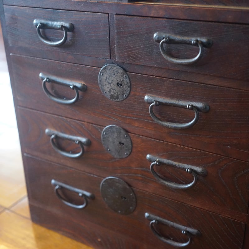 古い収納棚 和家具 和製家具 引出し 引き戸 古家具 古道具