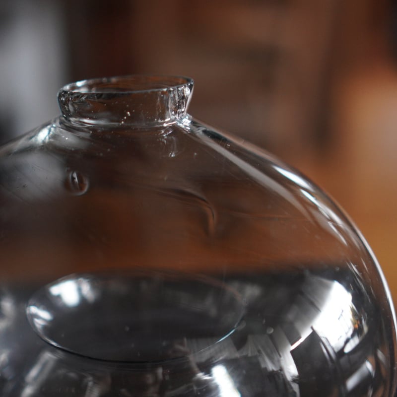 ハエ取り瓶 ハエトリ器 和ガラス 気泡入り ガラスビン アンティーク