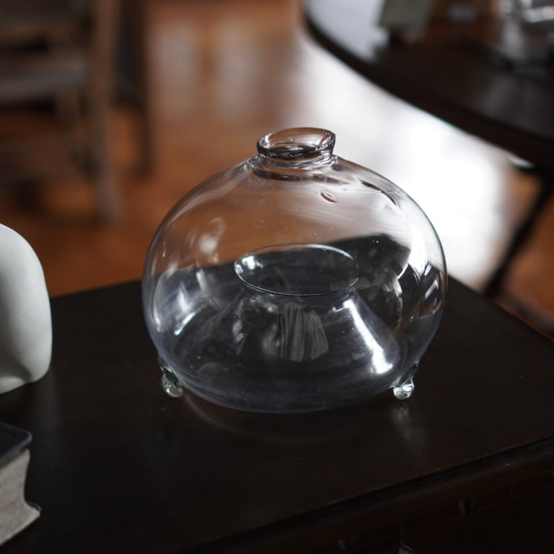 ハエ取り瓶 ハエトリ器 和ガラス 気泡入り ガラスビン アンティーク