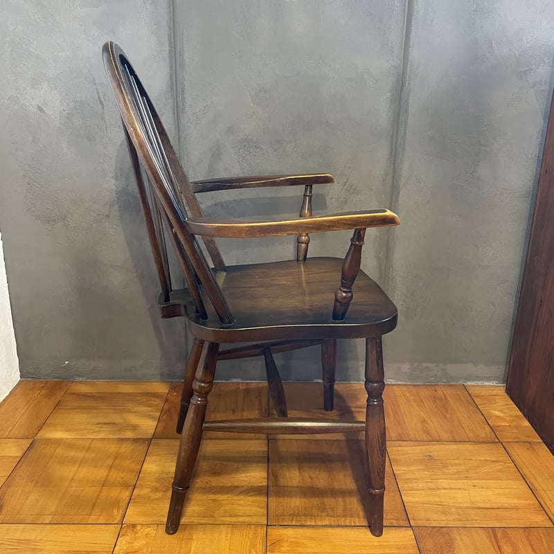 古い椅子 イギリス製 ウィンザーチェア アームチェア 木製 イス 古道具