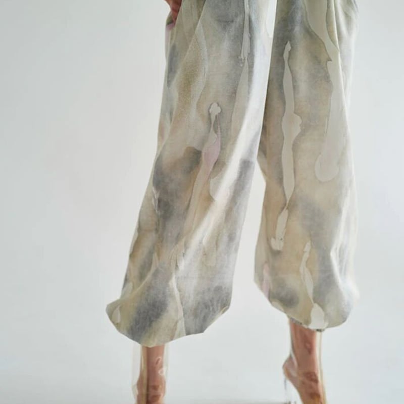 suminagashi cotton harem jumpsuit | ERiKOKATORi