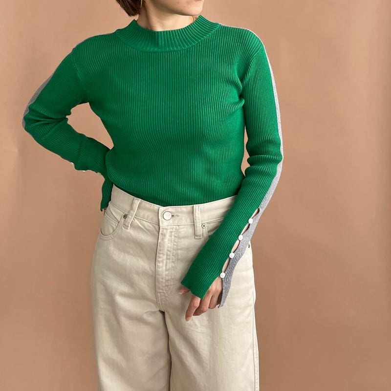 バイカラーリブニット | ZAZABYS